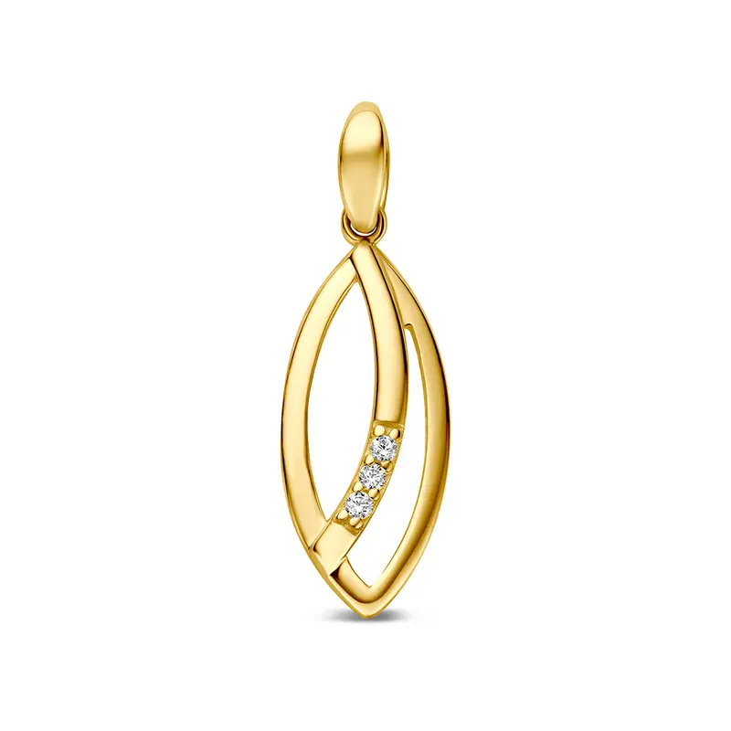 9k hanger zirkonia 14 mm 9K geel