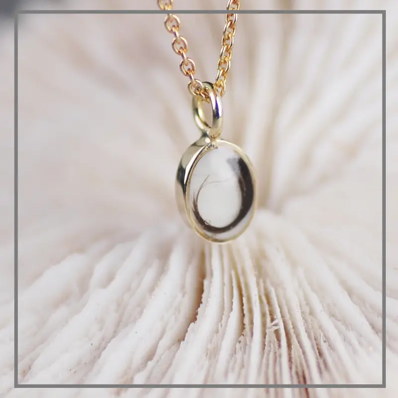 9K Moedermelk ketting Amos Oval
