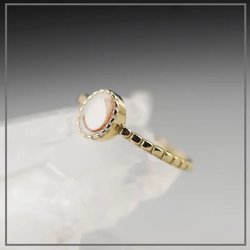 9K Moedermelk ring Gwenn Oval