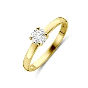 9K ring zirkonia 9K geelgoud 4,5 mm – 8000254
