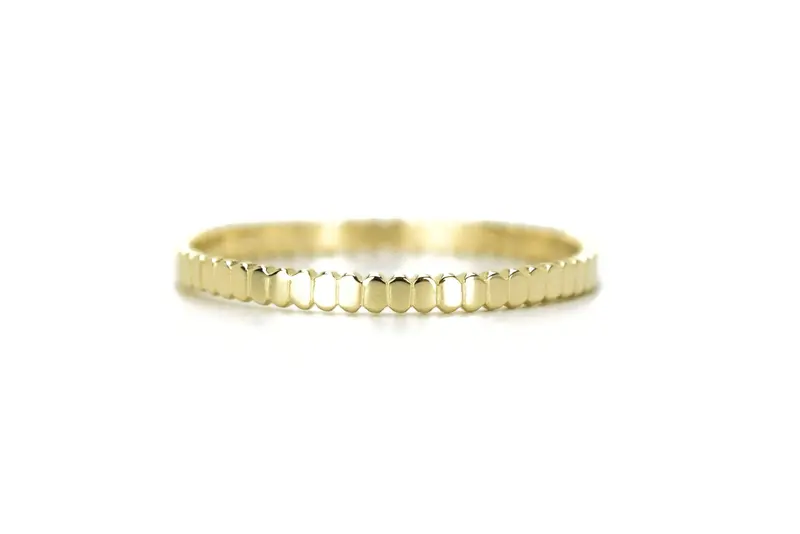 Aanschuifring 14k Goud Streepjes BeMy