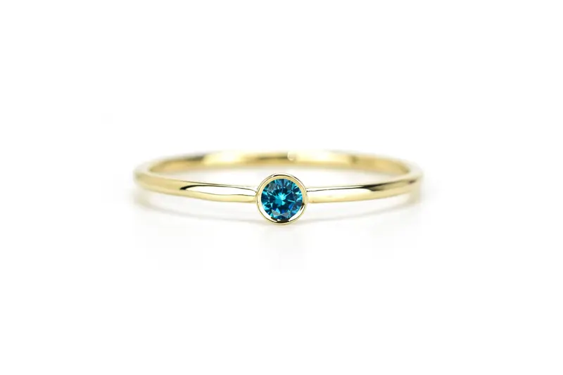 Aanschuifring Aquamarijn Petite 14K Goud VerOna