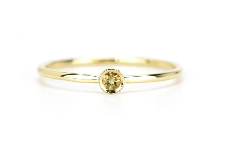 Aanschuifring Citrien Petite 14K Goud VerOna