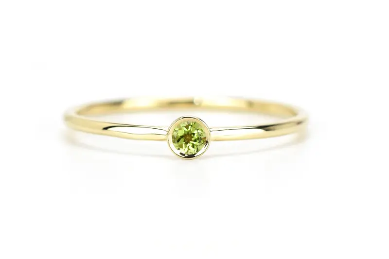 Aanschuifring Peridoot Petite 14K Goud VerOna