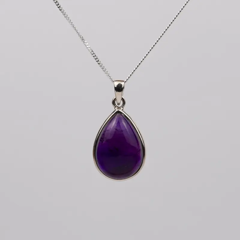 Amethist 925 Zilver Ketting K2