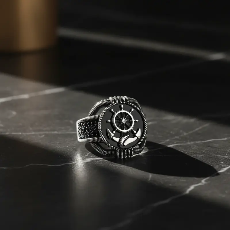 Anker Heren Zilveren Ring