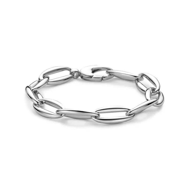 Armband 10,5 mm 19 cm zilver gerhodineerd