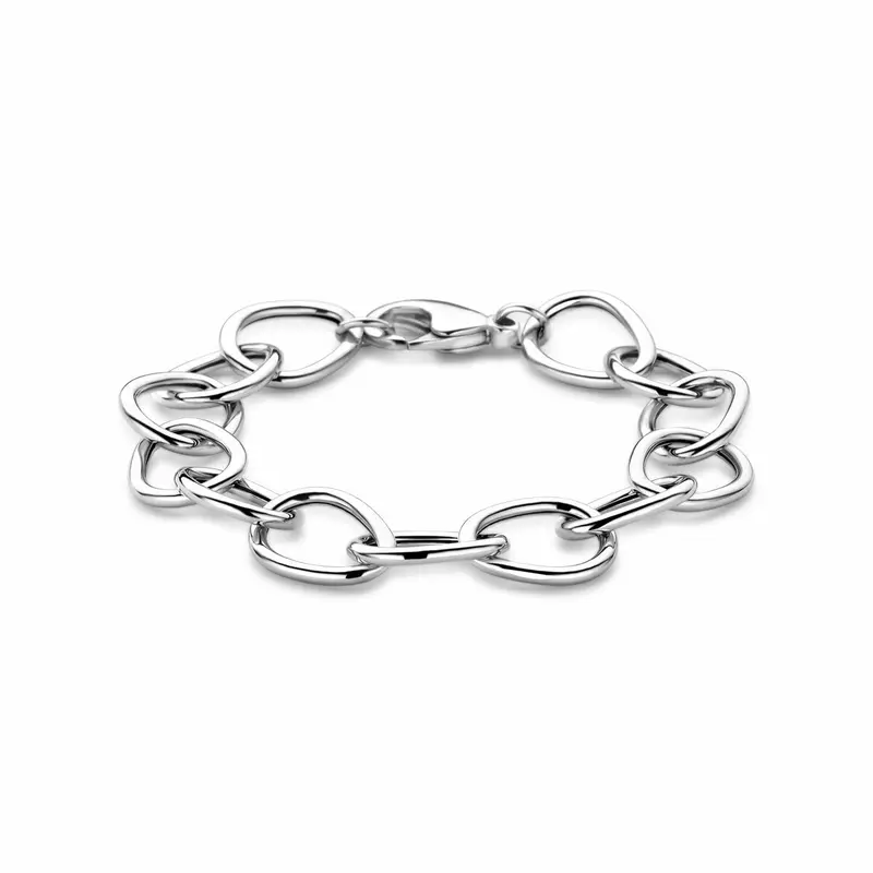 armband 12,5 mm 19 cm zilver gerhodineerd