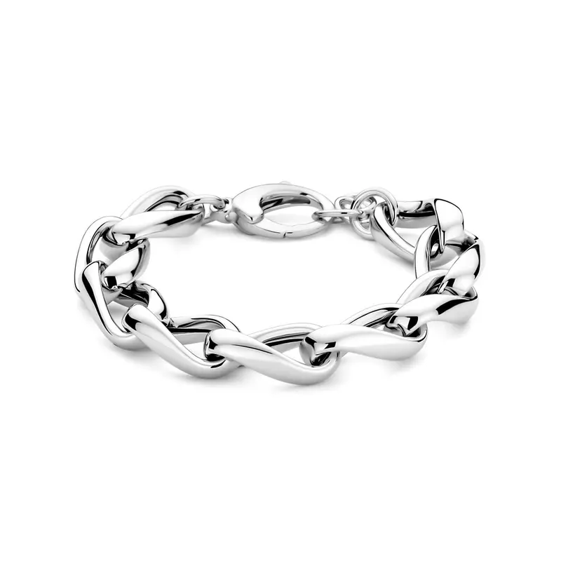 Armband 12 mm 18 + 2,5 cm zilver