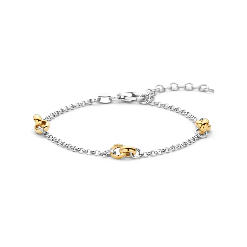 Armband 16 + 3 cm 3 micron zilver verguld