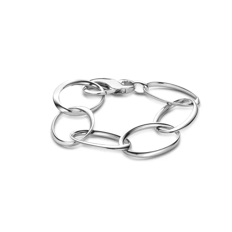 Armband 23 mm 22 cm zilver