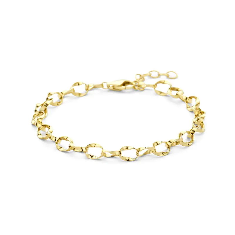 Armband 5 mm 16 + 3 cm 14K geelgoud