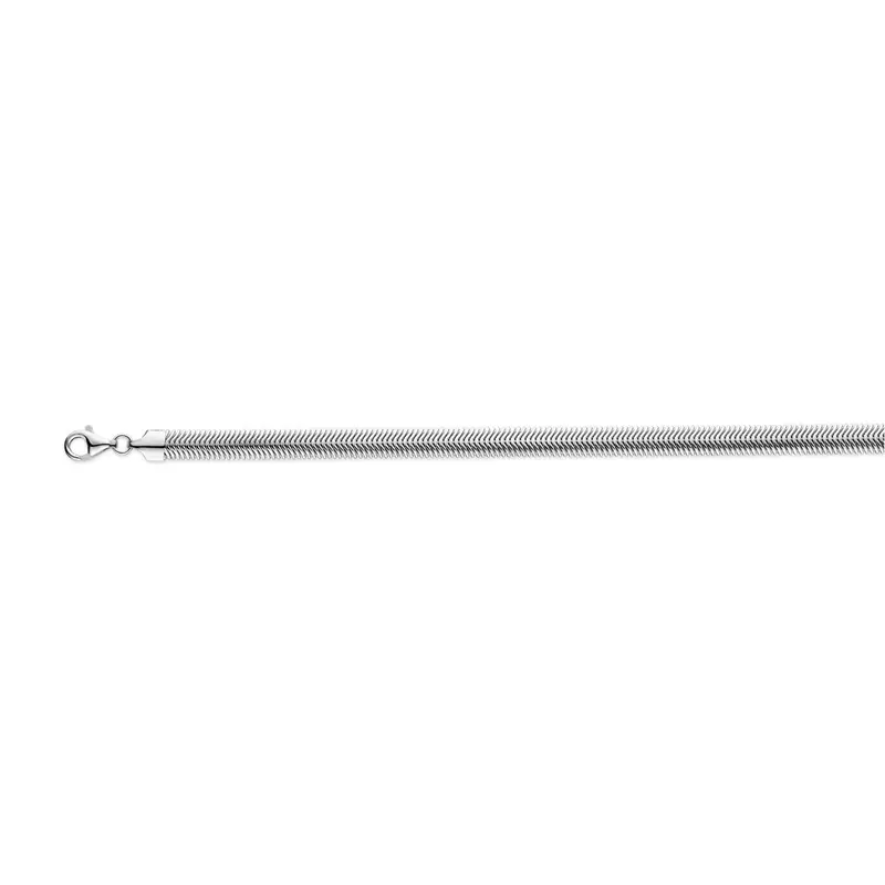 armband 6,3 mm zilver gerhodineerd