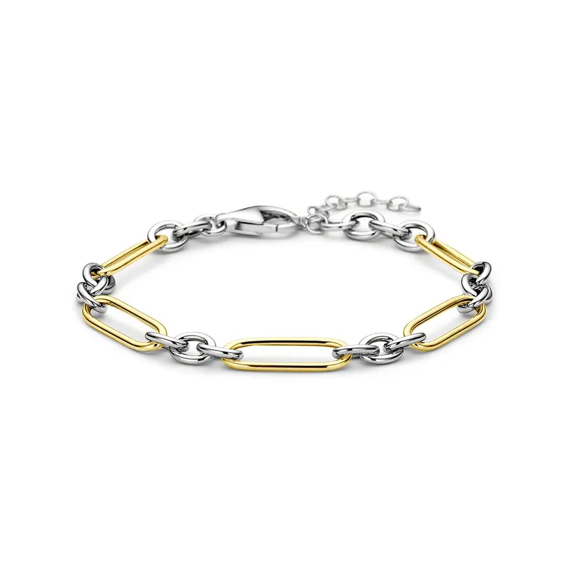 Armband 6 mm 17 + 3 cm 3 micron zilver verguld