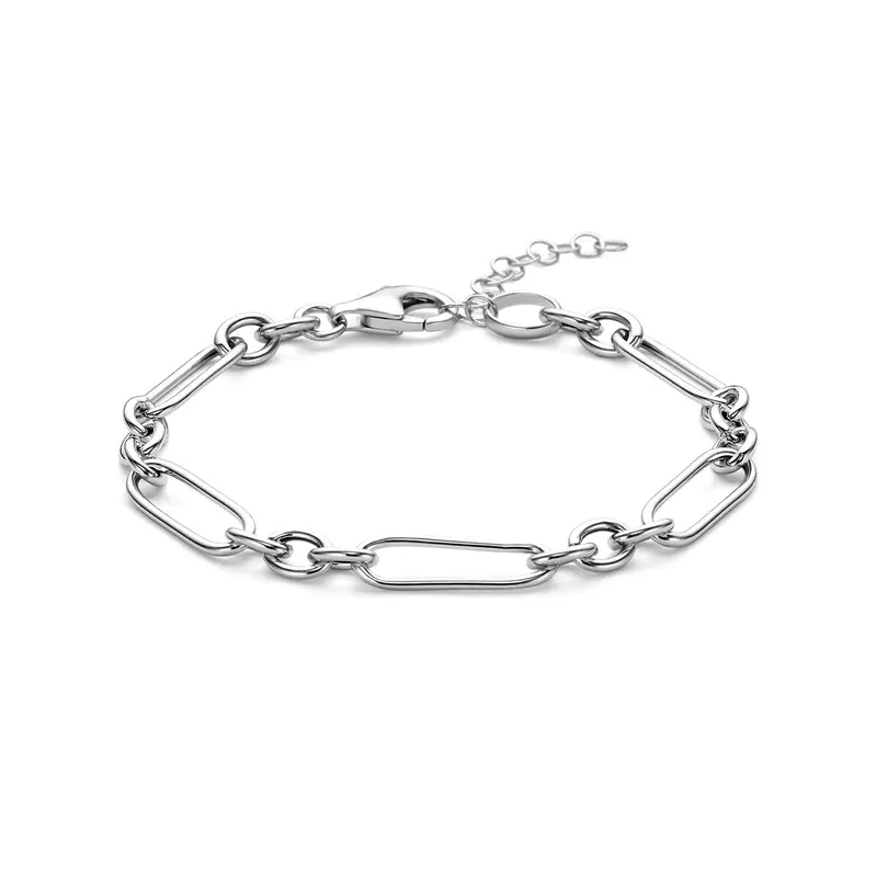 Armband 6 mm 17 + 3 cm zilver