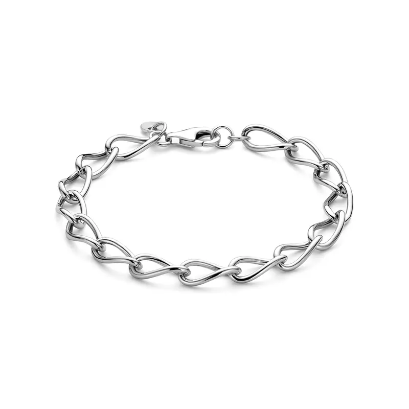 Armband 7,1 mm zilver gerhodineerd 19 cm