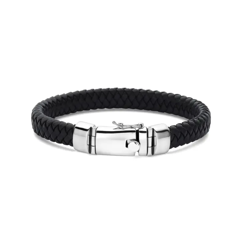 Armband 8,5 mm zilver gerhodineerd
