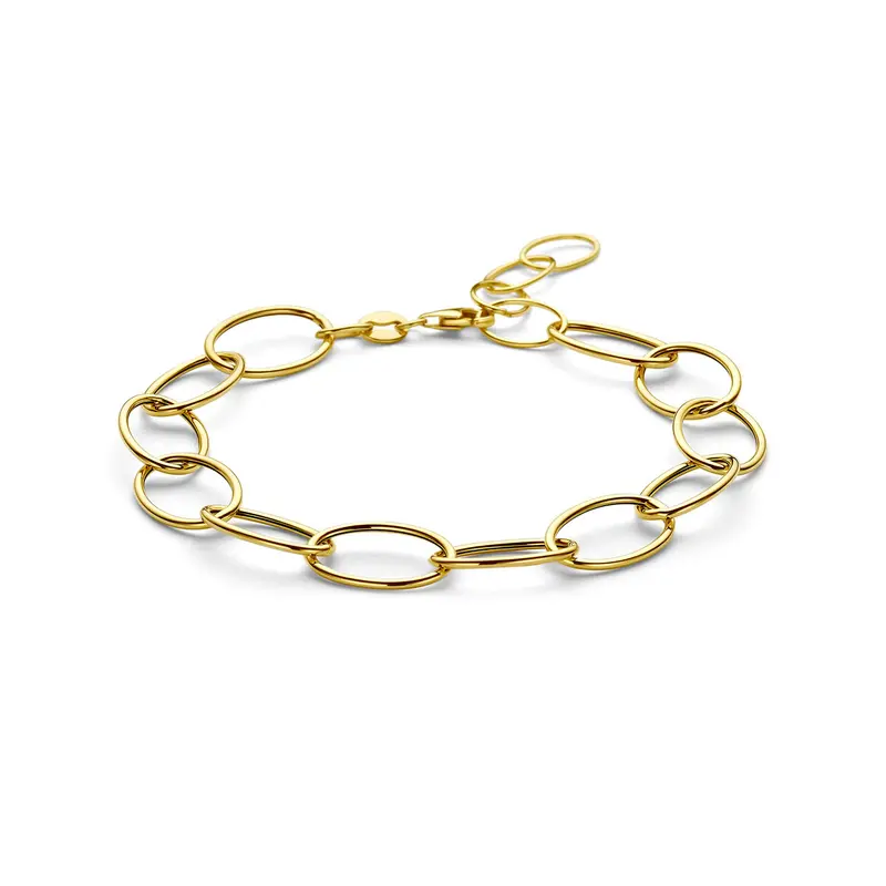 Armband 9,5 mm 17 + 3 cm 14K geelgoud