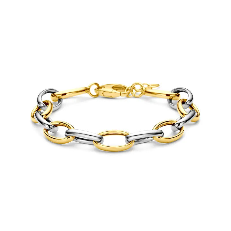Armband 9,7 mm 19 + 2 cm 3 micron zilver verguld