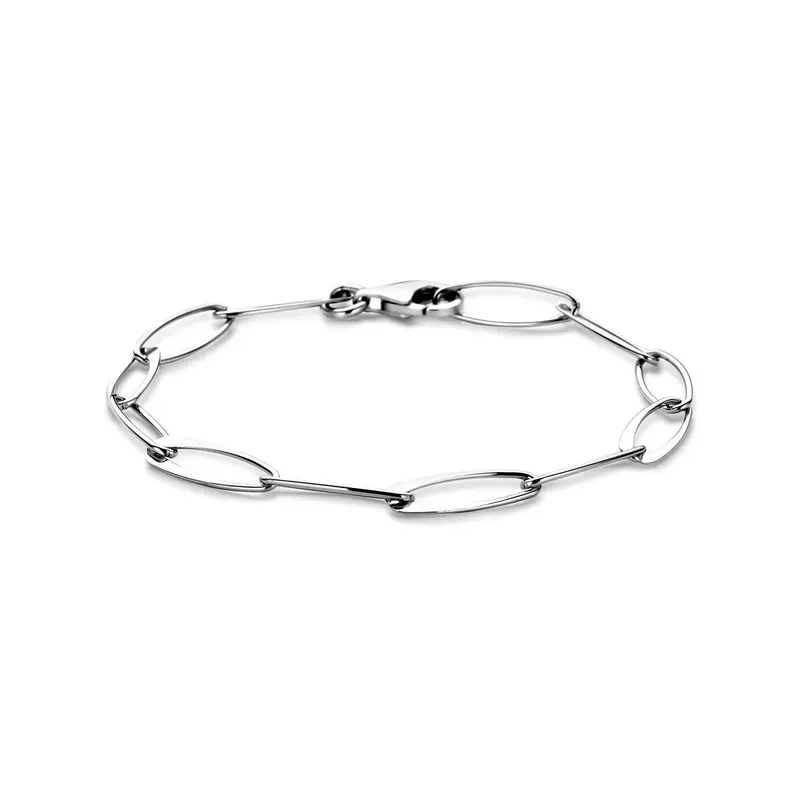 Armband anker 6 mm 19 cm zilver