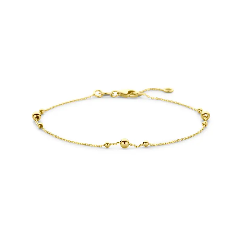 Armband bolletjes 14K geelgoud 17 - 19 cm 4036566