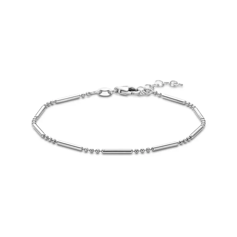 Armband buisjes 1,5 mm 17 + 2 cm zilver