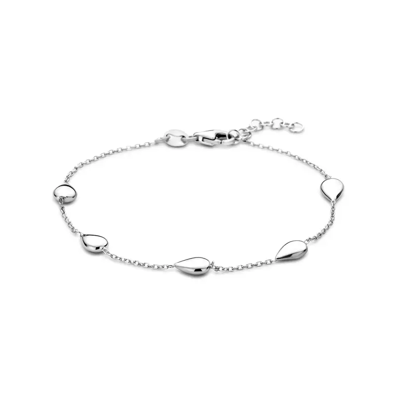 Armband druppels 17 + 2 cm zilver