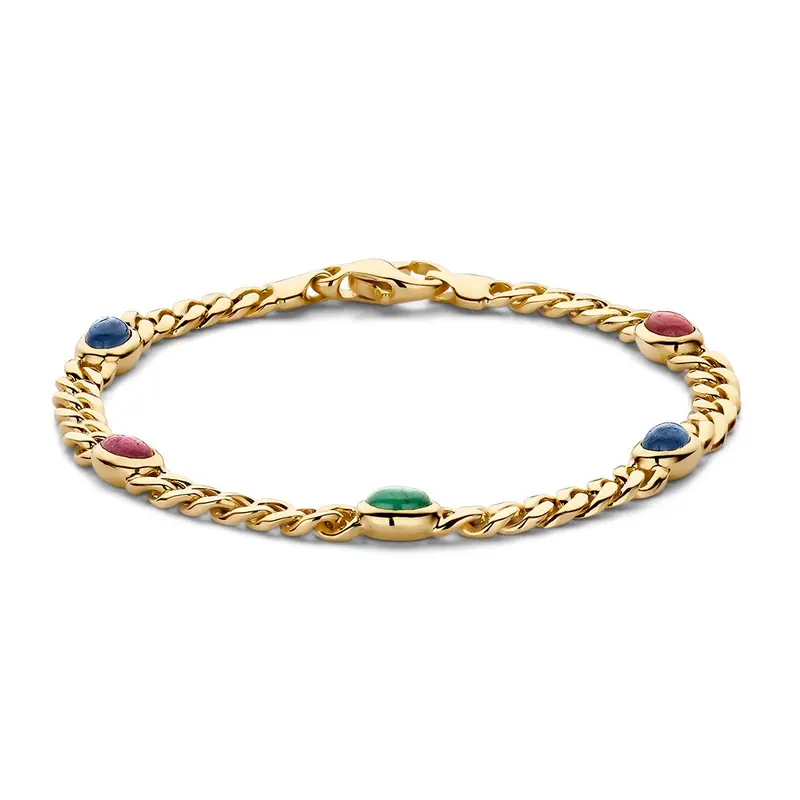 Armband geelgoud edelsteen