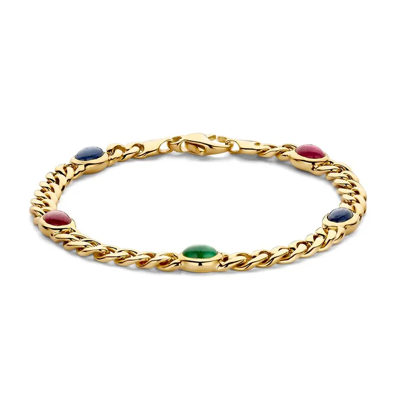Armband geelgoud edelsteen