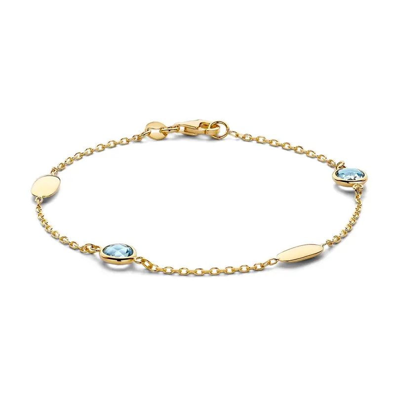 Armband geelgoud edelsteen