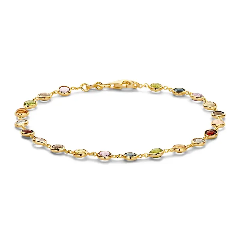 Armband geelgoud edelsteen