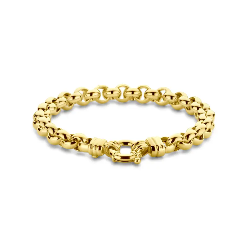 armband jasseron 7 mm 19 cm 14K geelgoud