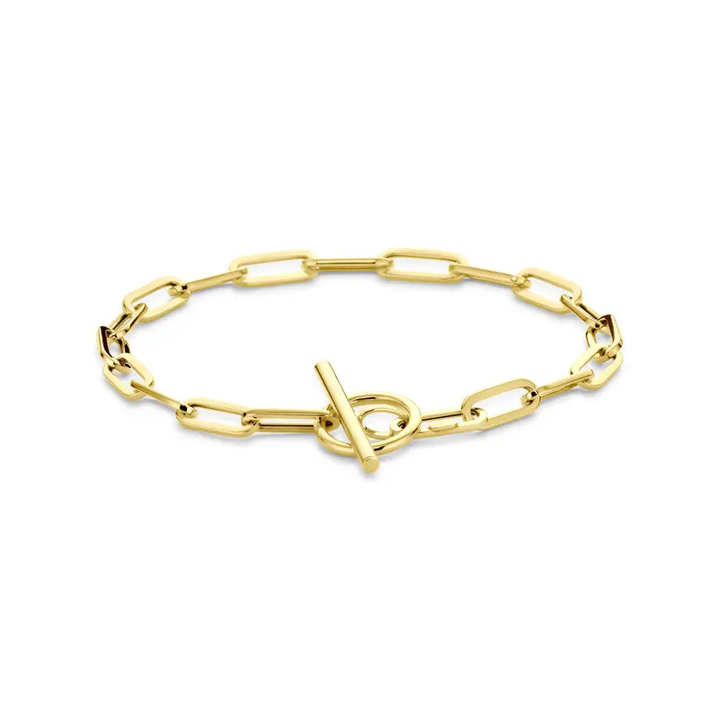 Armband kapittelslot 4 mm 18 cm 14K geelgoud