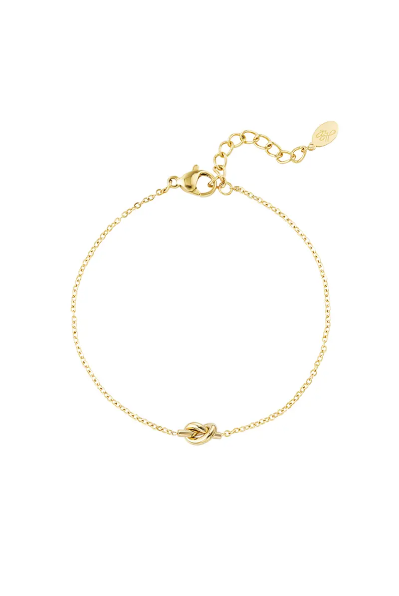 Armband knoopje goud