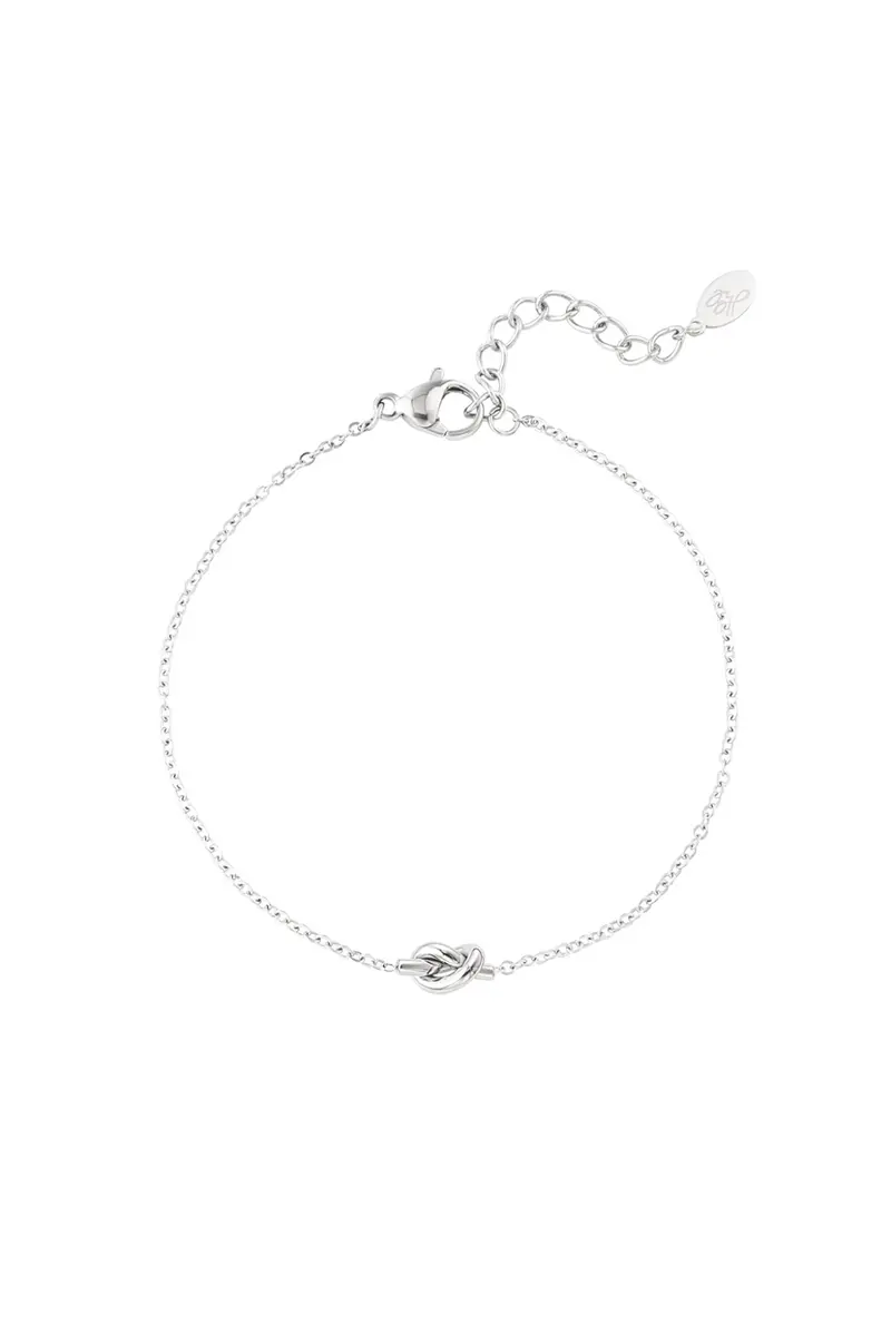 Armband knoopje zilver