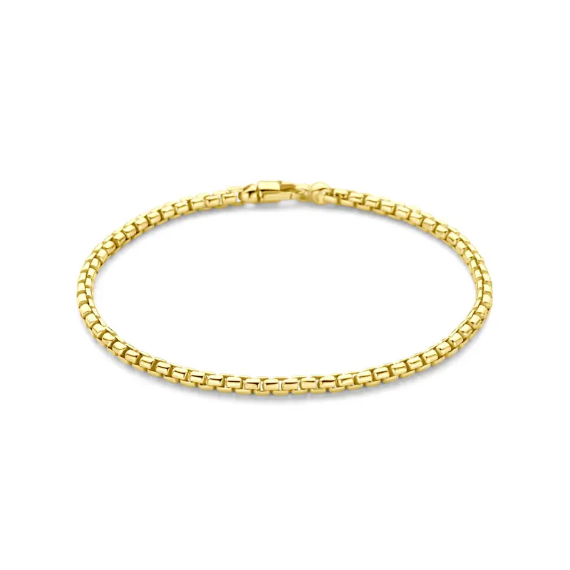 Armband massief 3,0 mm 19 cm silgold – 5000311