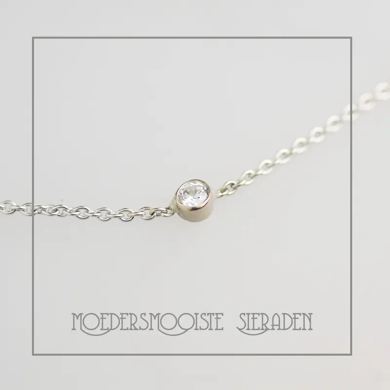 Armband Minimal in Zilver met Geboortesteen