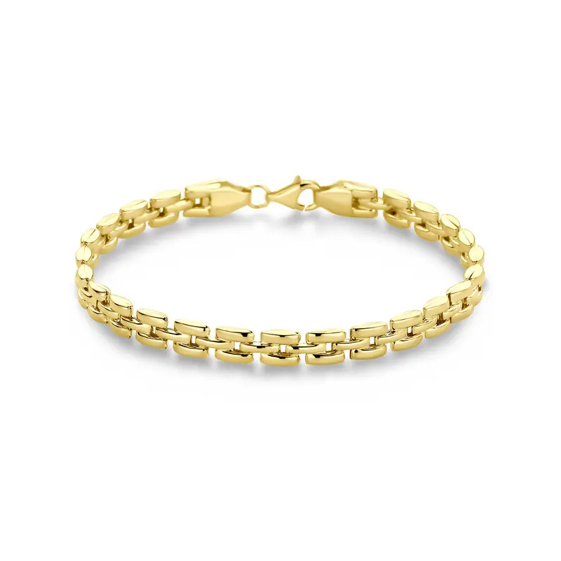 Armband panter 5,3 mm 19 cm 14K geelgoud