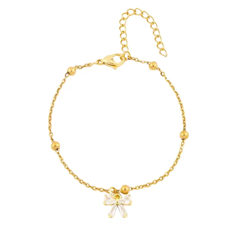 Armband sparkling bow wit