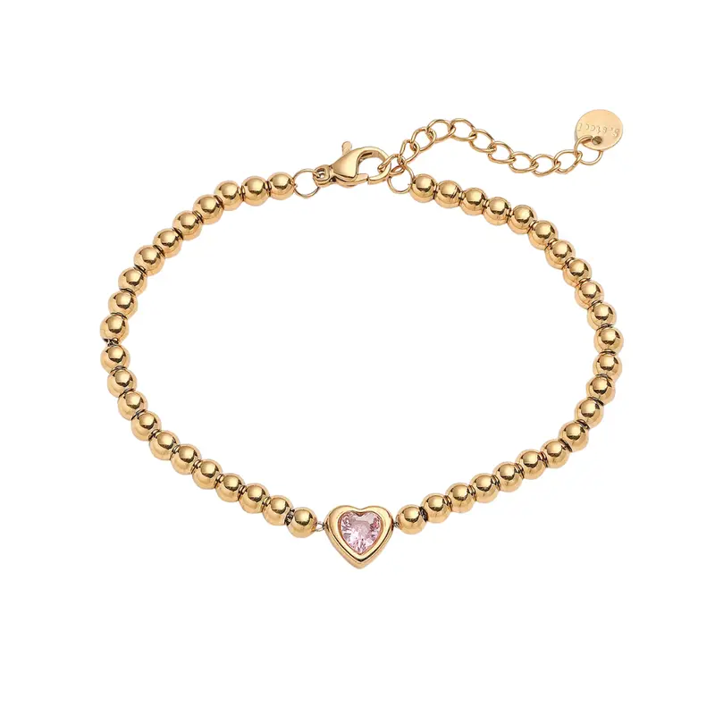 Armband sweetheart charm roze