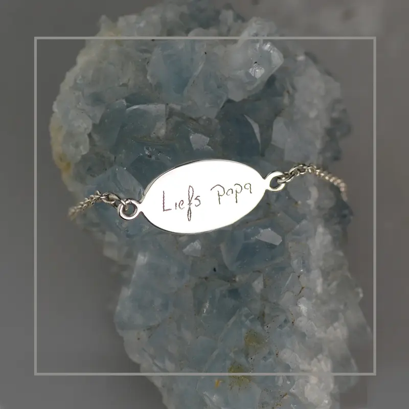 Armband van Zilver met Handschrift Gravure