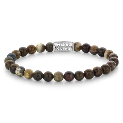 Autumn Rocks - 6mm - Heren Kralen Armband