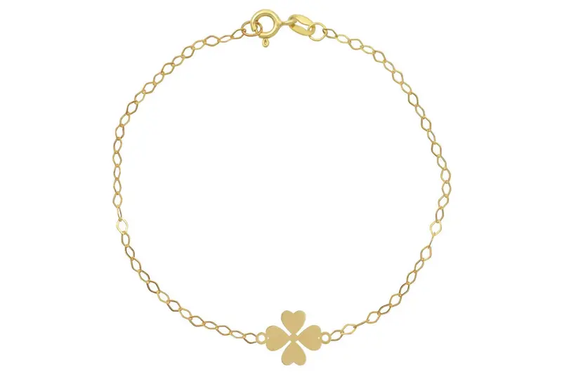 Baby/Kinder Armband Dichte Klavertje 14K Goud BeMy
