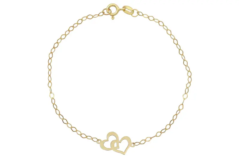Baby/Kinder Armband Double Heart 14K Goud BeMy