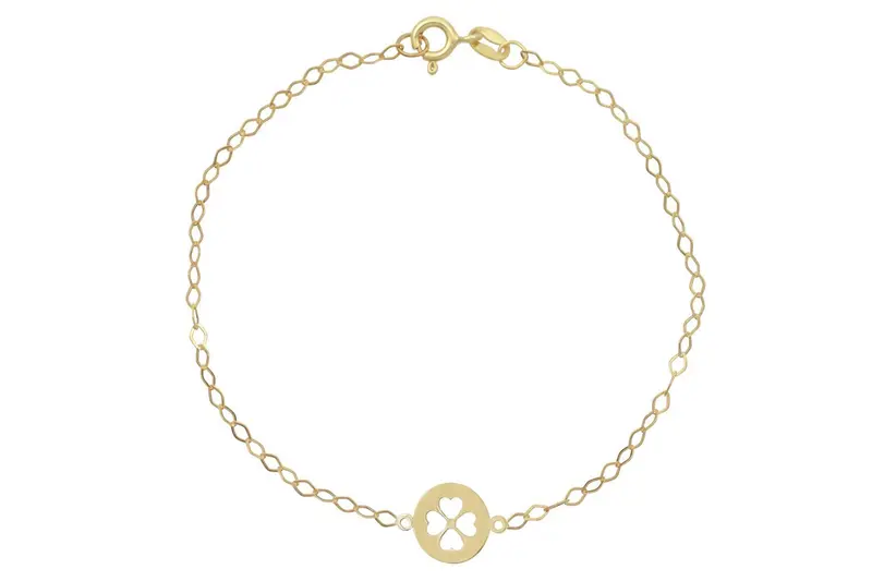 Baby/Kinder Armband Klavertje Vier 14K Goud BeMy