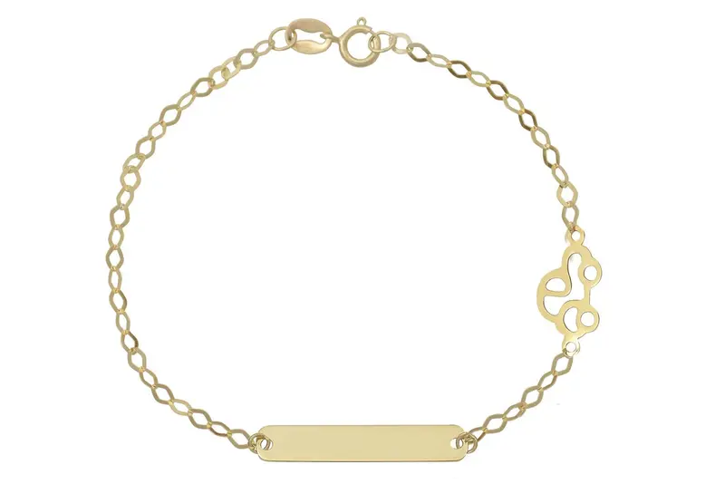 Baby/Kinder Plaatarmbandje Auto 14K Goud BeMy