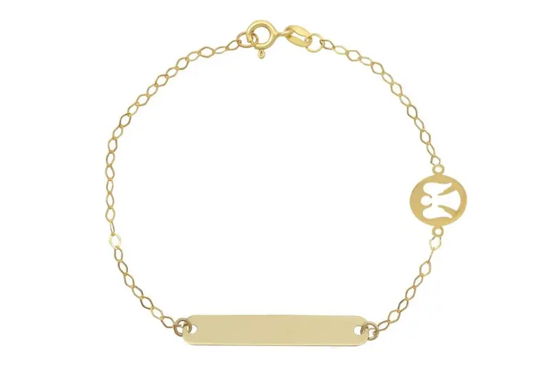 Baby/Kinder Plaatarmbandje Engel 14K Goud BeMy