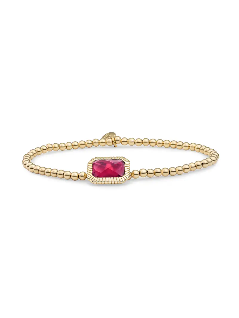 Baguette Armband Fuchsia Quartz