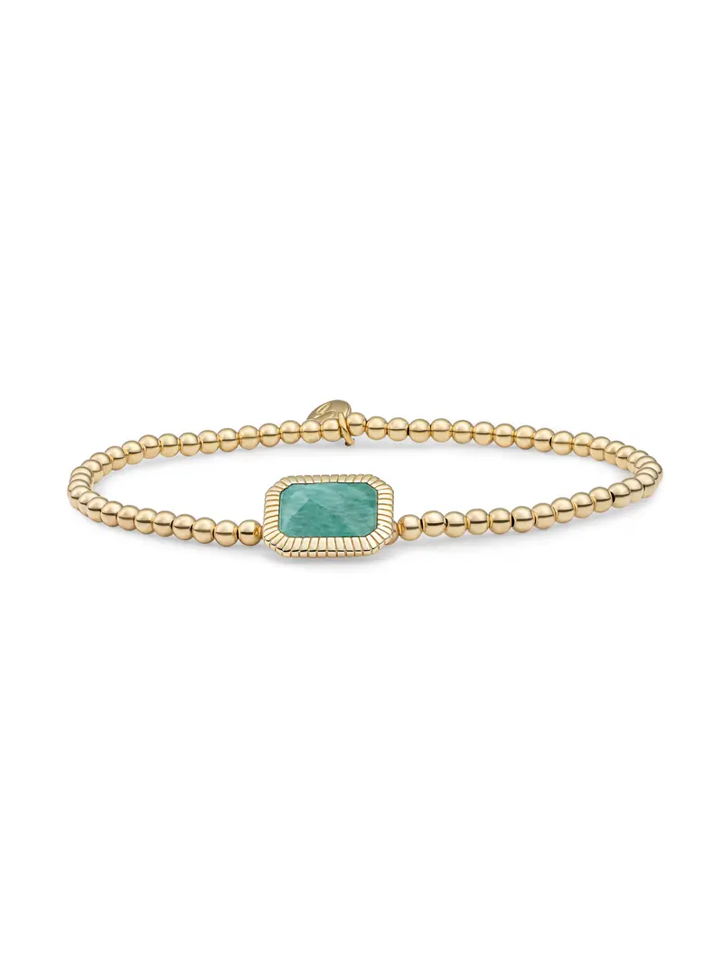 Baguette Armband Rich Green Amazonite