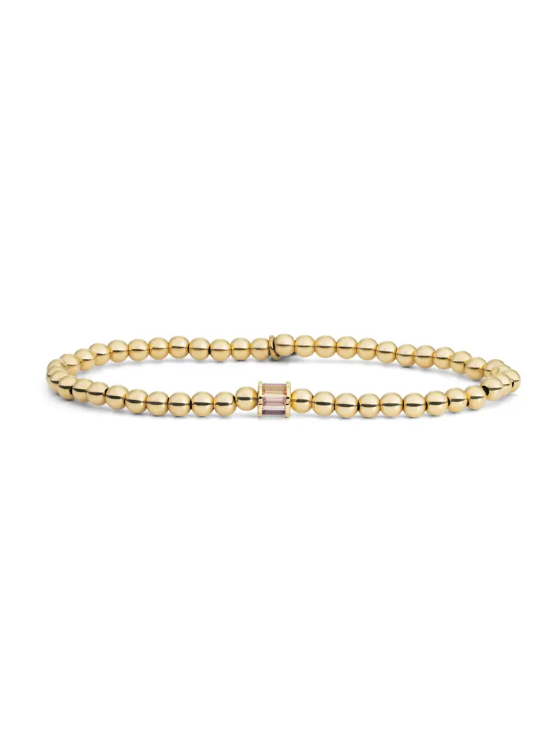 Baguette Cylinder Armband Zirconia Paars